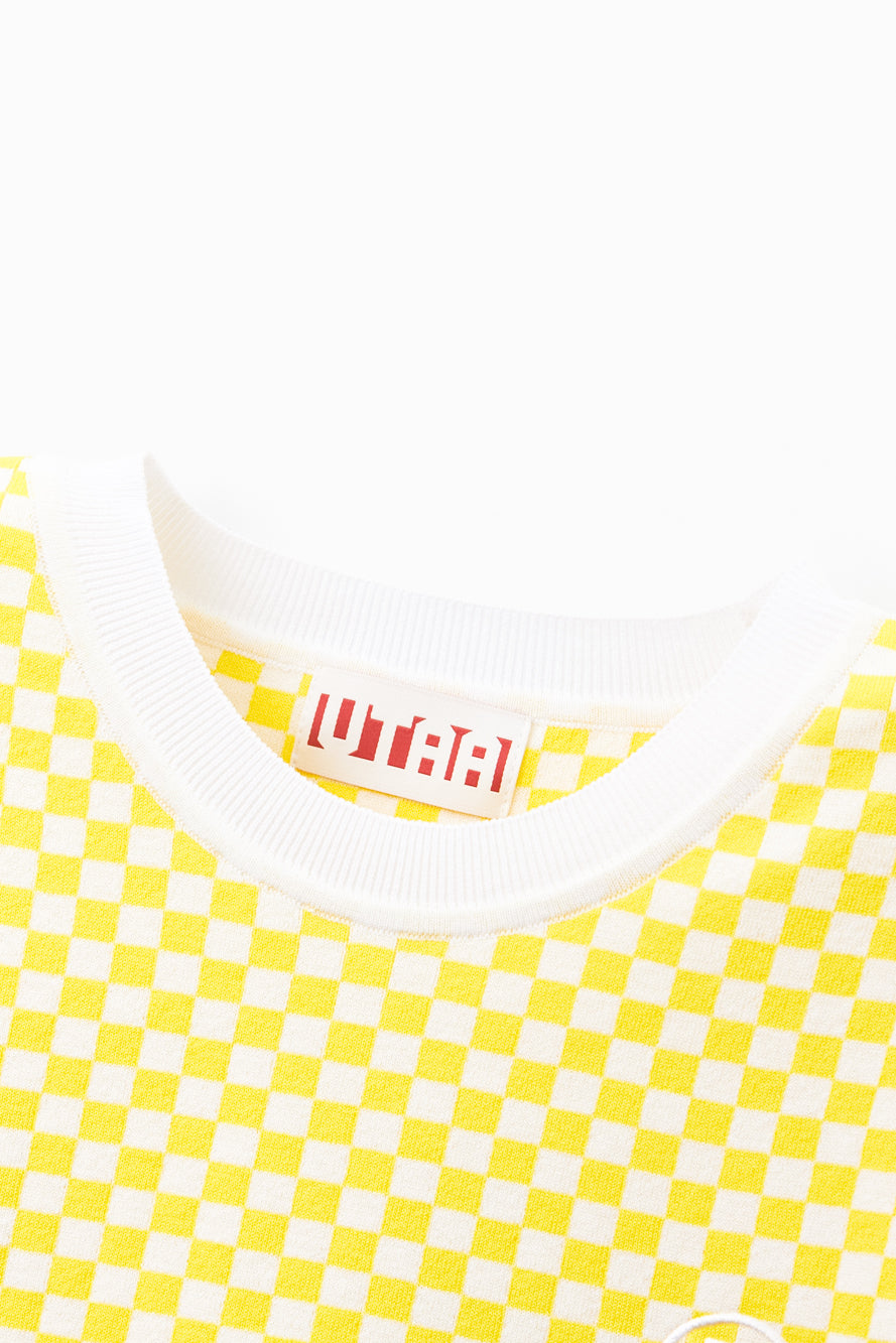 UTAA シンボルCheckeredカラーニット : Women's