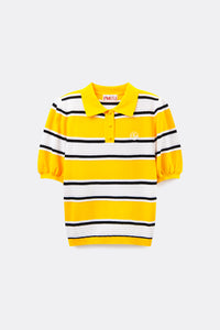 UTAA Candy-coloredストライプPKニット イエロー : Women's