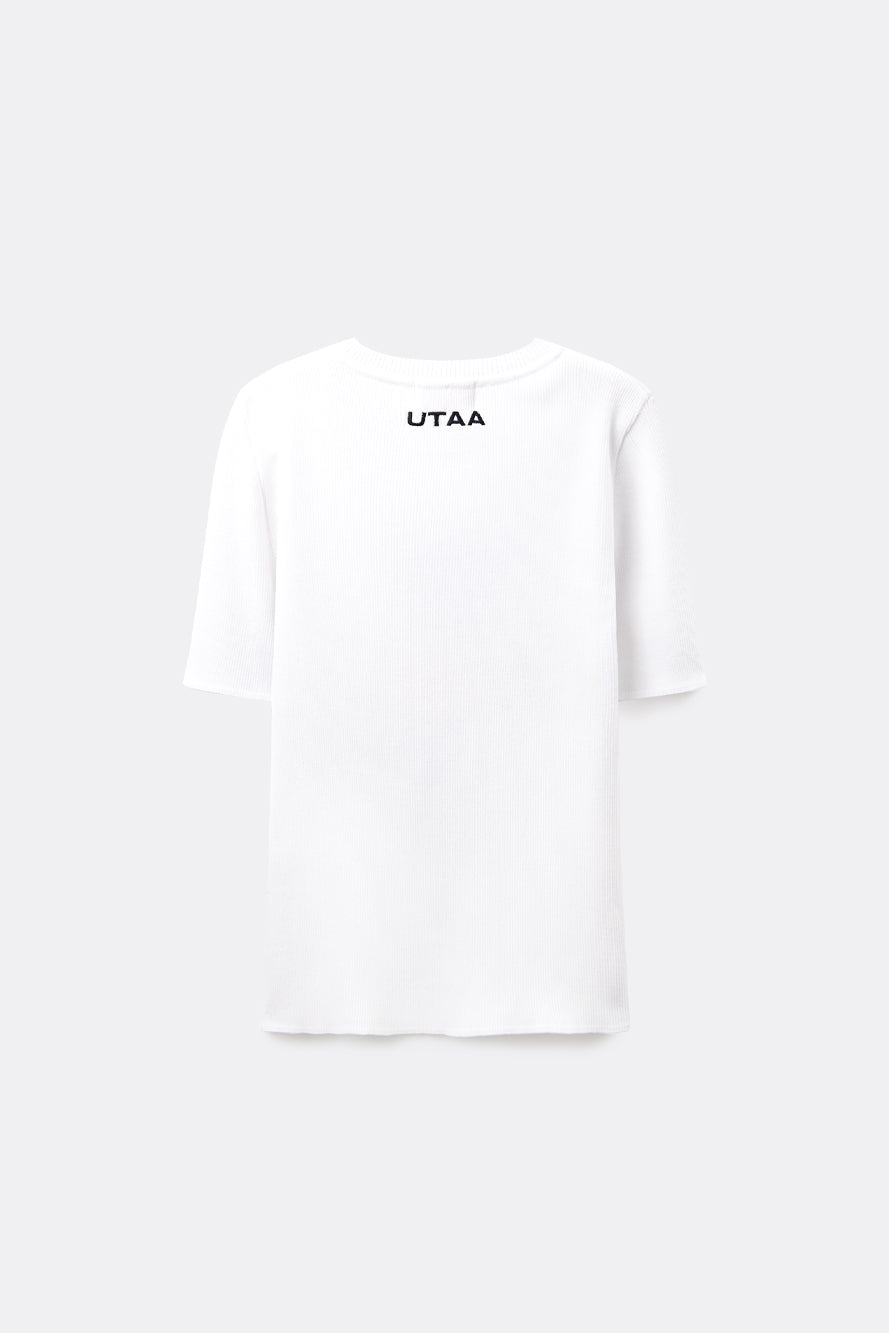 UTAA Laurelシンボルエンブレムカラーリブニット : Women's