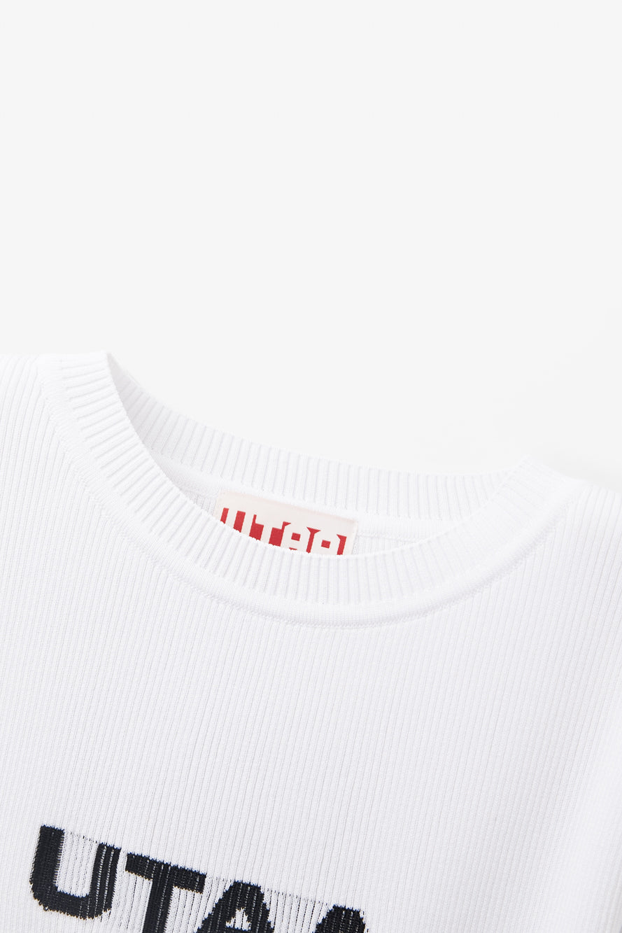 UTAA Laurelシンボルエンブレムカラーリブニット : Women's