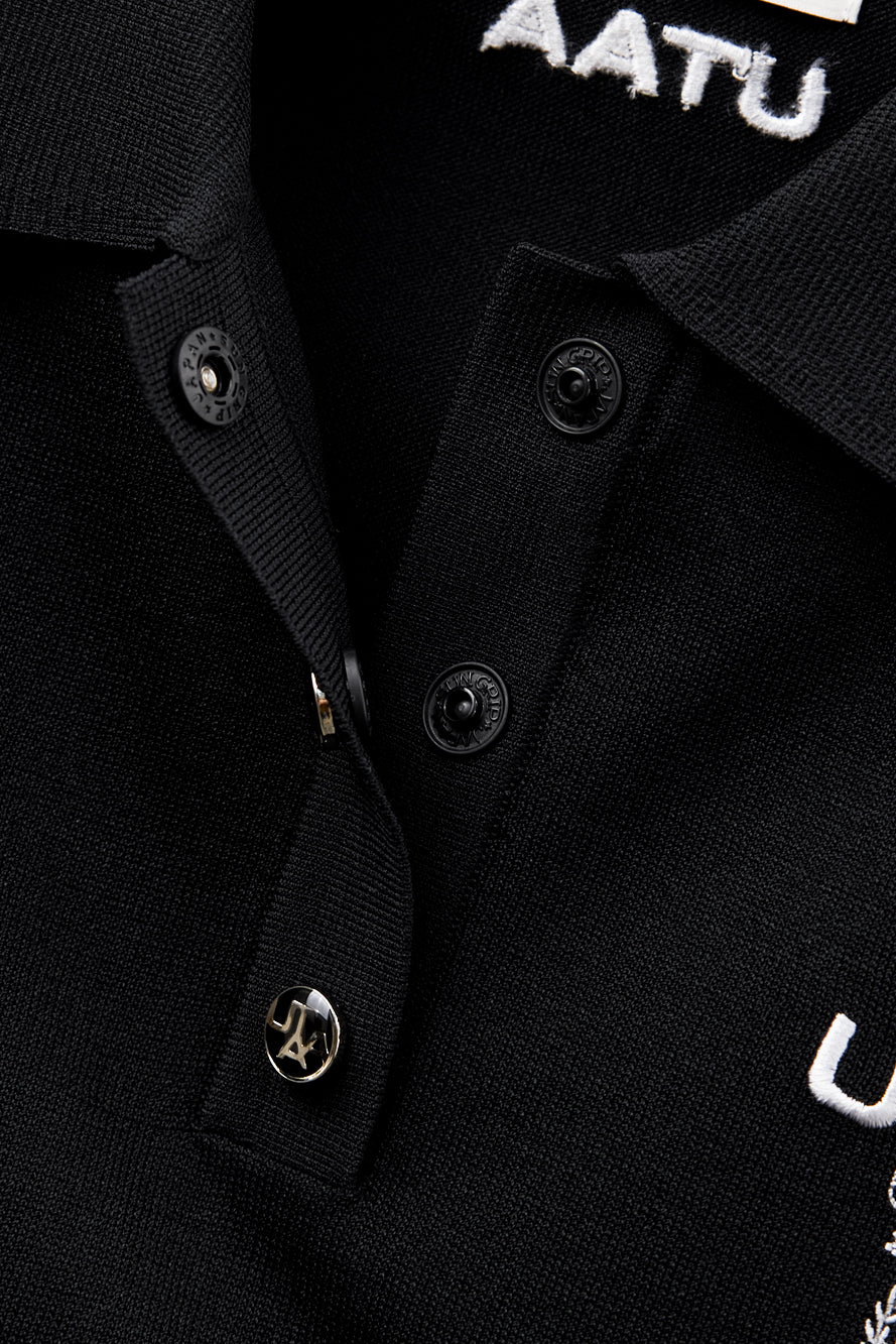 UTAA LaurelシンボルエンブレムPKスリーブレスニット ブラック : Women's
