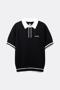 UTAA モノブロックボタンPKニット ブラック : Men's