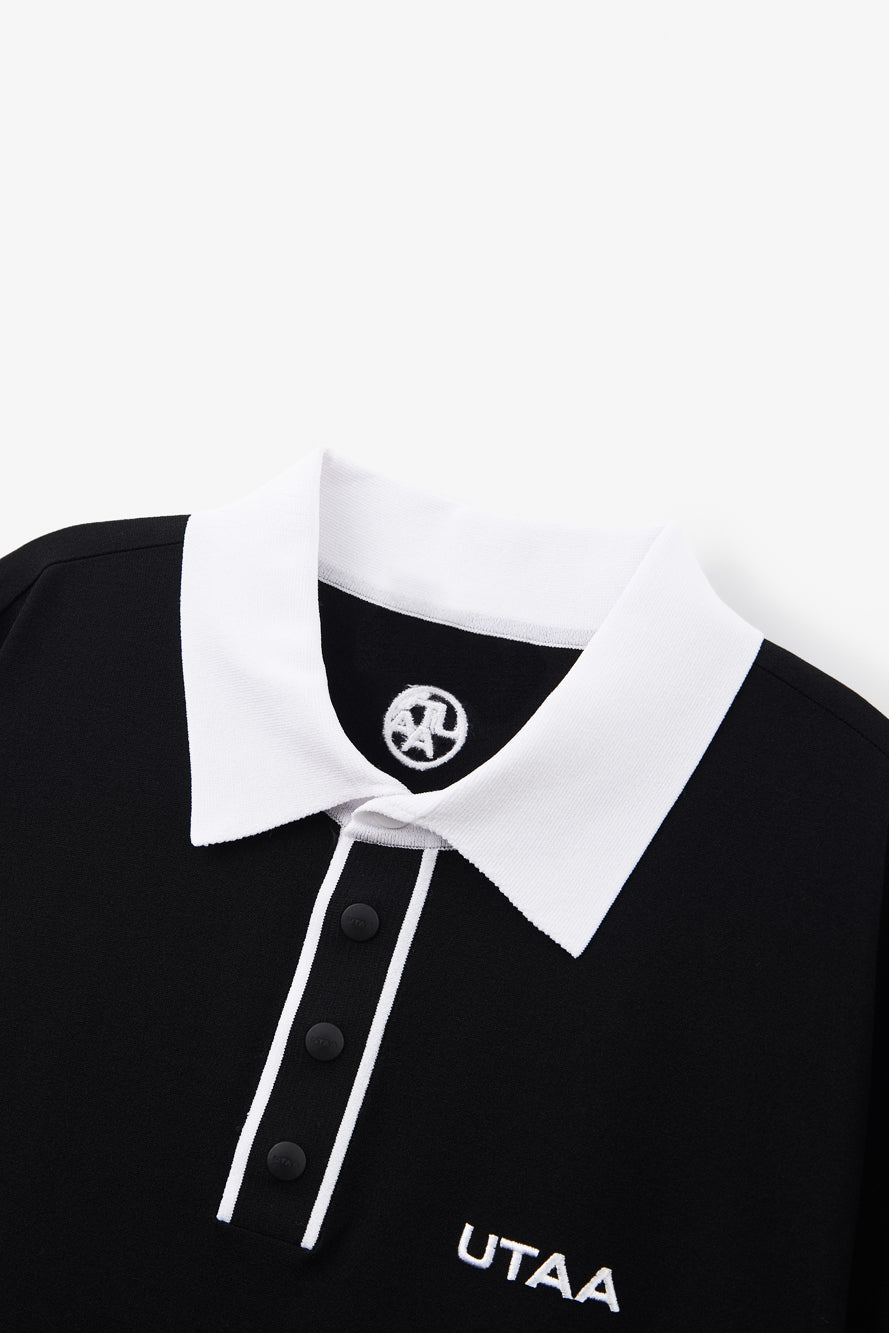 UTAA モノブロックボタンPKニット ブラック : Men's