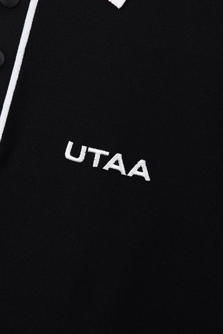 UTAA モノブロックボタンPKニット ブラック : Men's