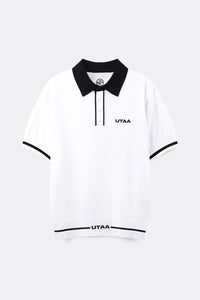 UTAA モノブロックボタンPKニット ホワイト : Men's