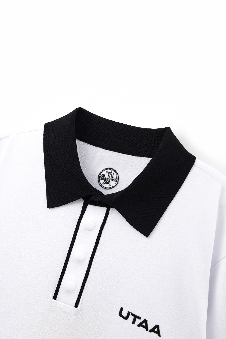 UTAA モノブロックボタンPKニット ホワイト : Men's