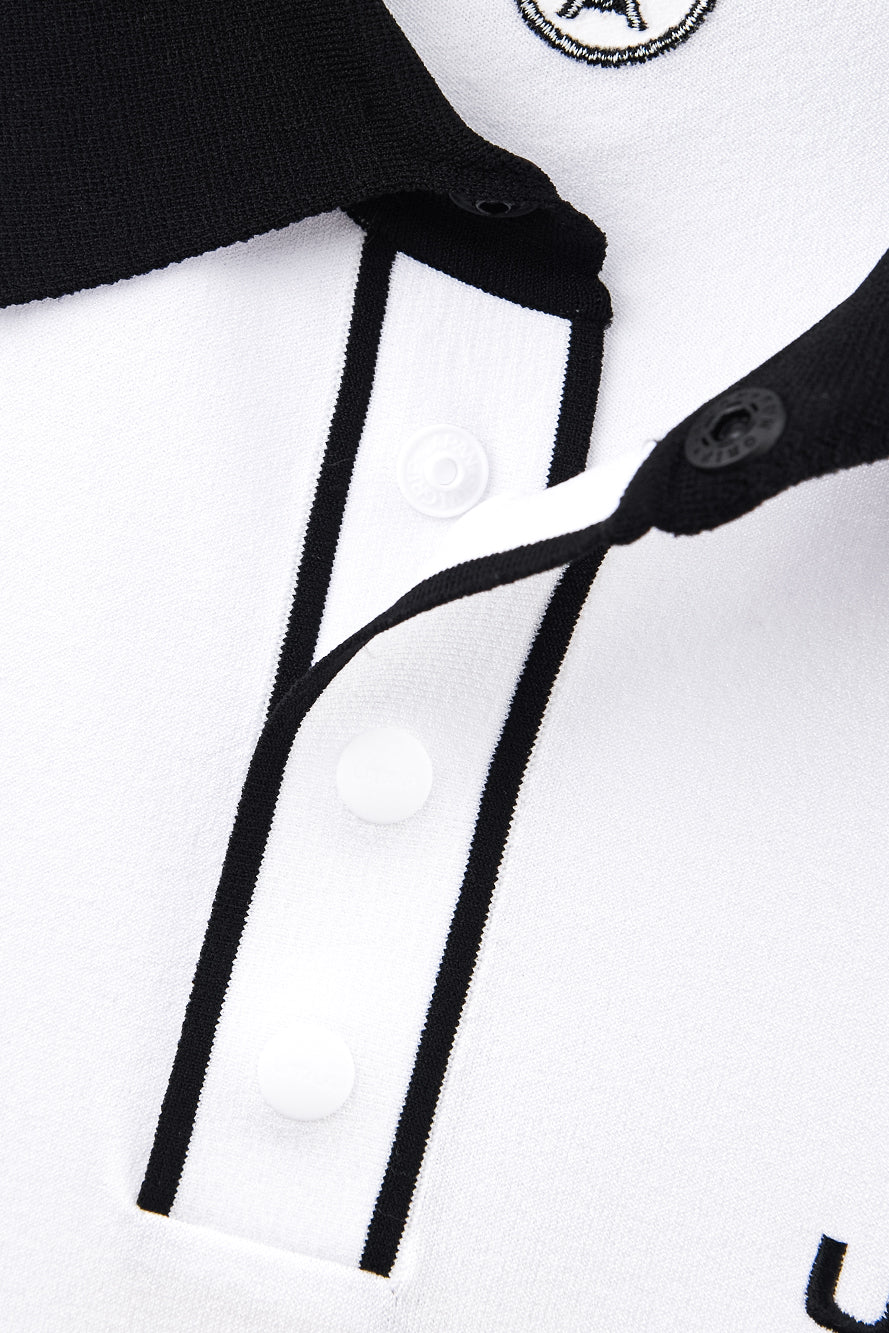 UTAA モノブロックボタンPKニット ホワイト : Men's