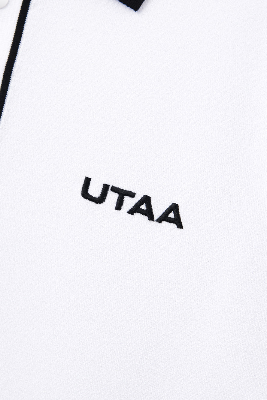 UTAA モノブロックボタンPKニット ホワイト : Men's