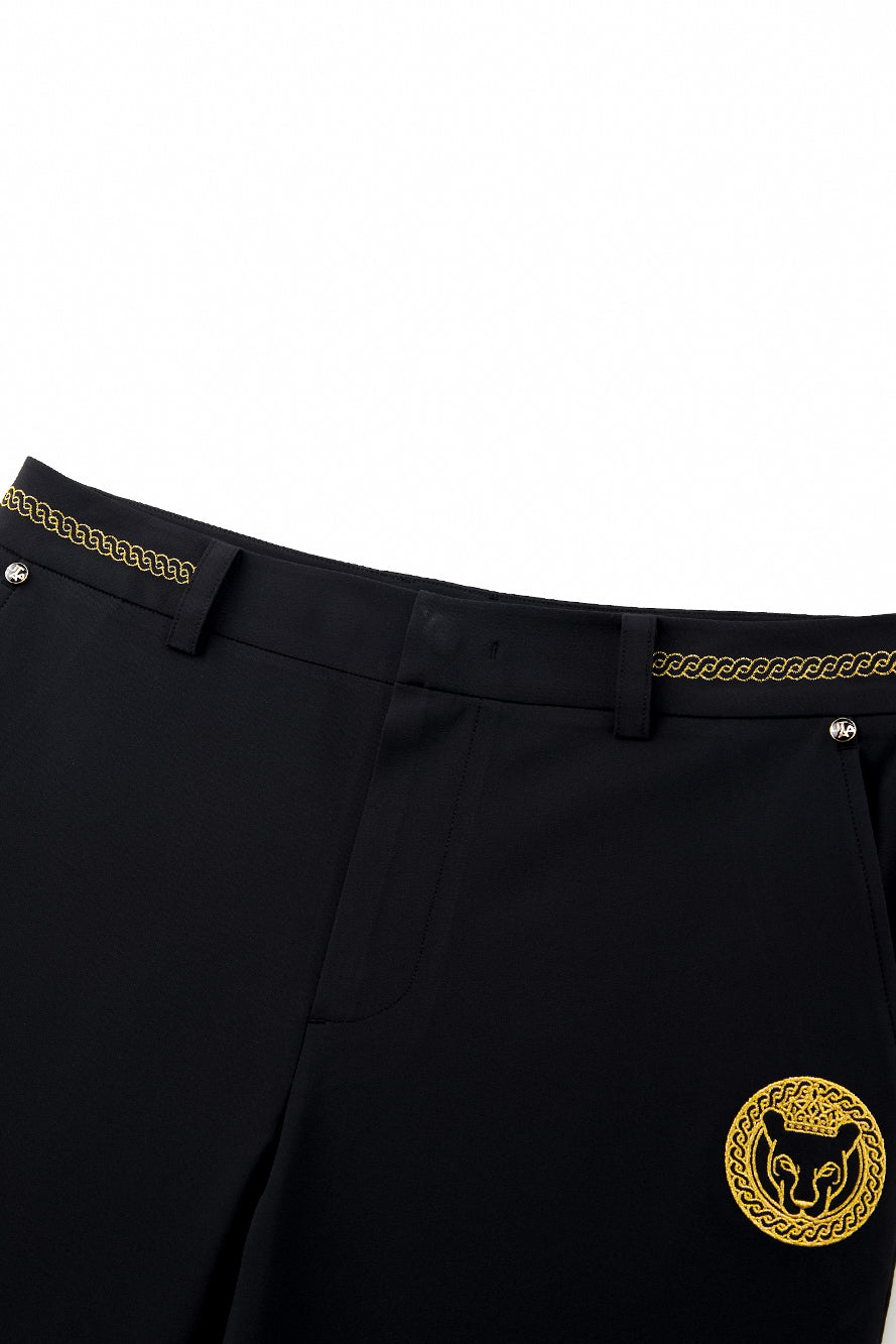 UTAA クレストゴールデンパンサーScudoラインパンツ ブラック : Men's