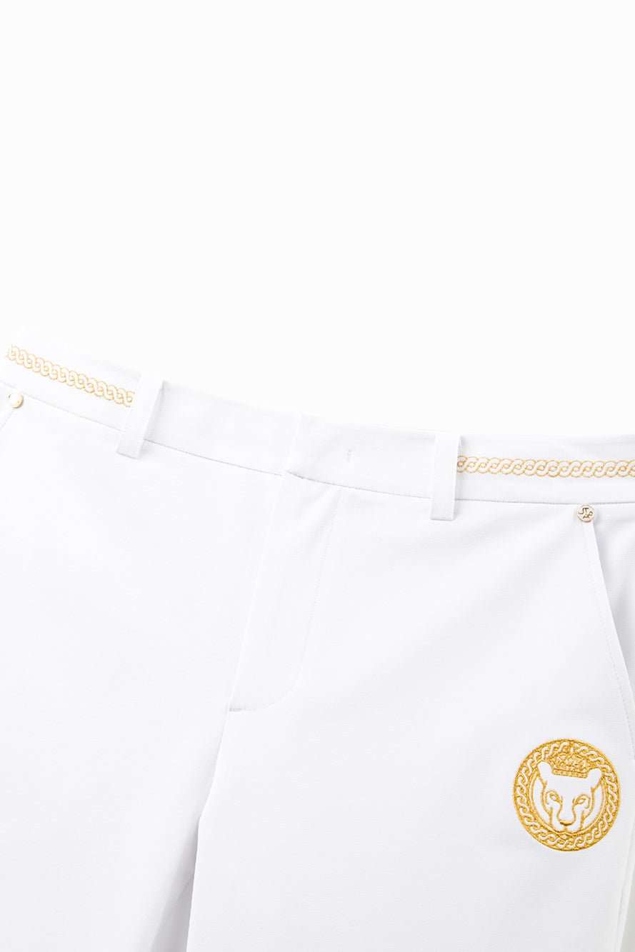 UTAA クレストゴールデンパンサーScudoラインパンツ ホワイト : Men's