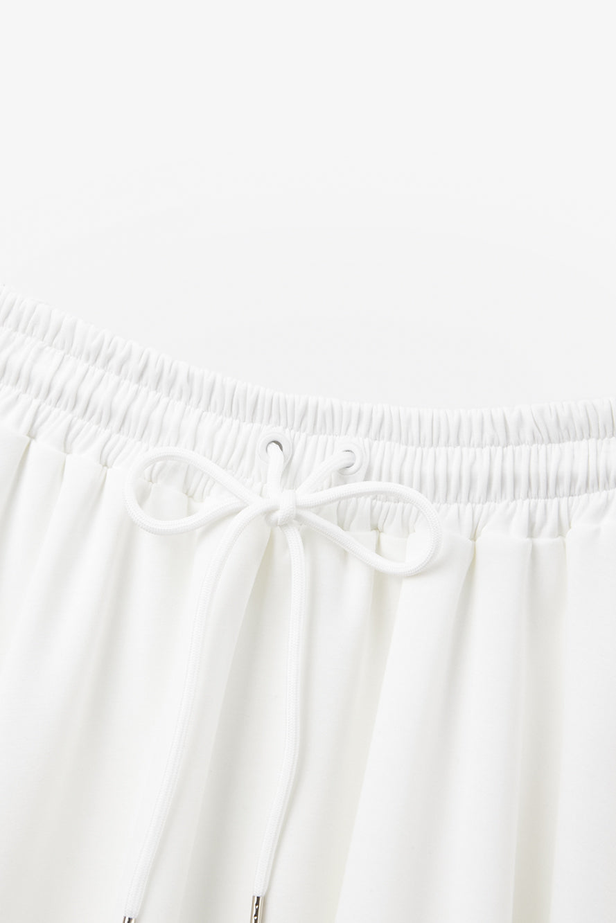 UTAA イーズフィットバンディングフレアスカート ホワイト：レディース