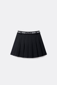 UTAA コンターラインバンディングプリーツスカート ブラック : Women's