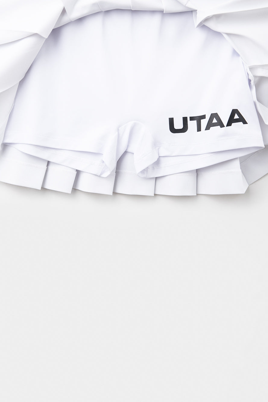 UTAA コンターラインバンディングプリーツスカート ホワイト : Women's