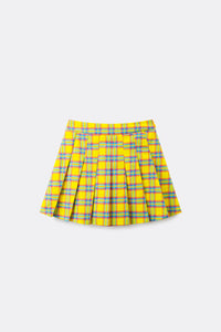 UTAA ポップカラータータンチェックプリーツスカート イエロー : Women's