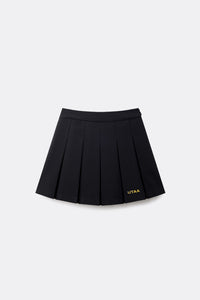 UTAA クレストゴールデンエンブレムポケットプリーツスカート ブラック : Women's