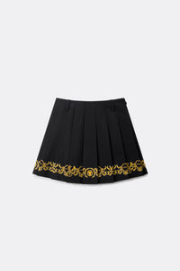 UTAA クレストゴールデンエッジプリーツスカート ブラック : Women's