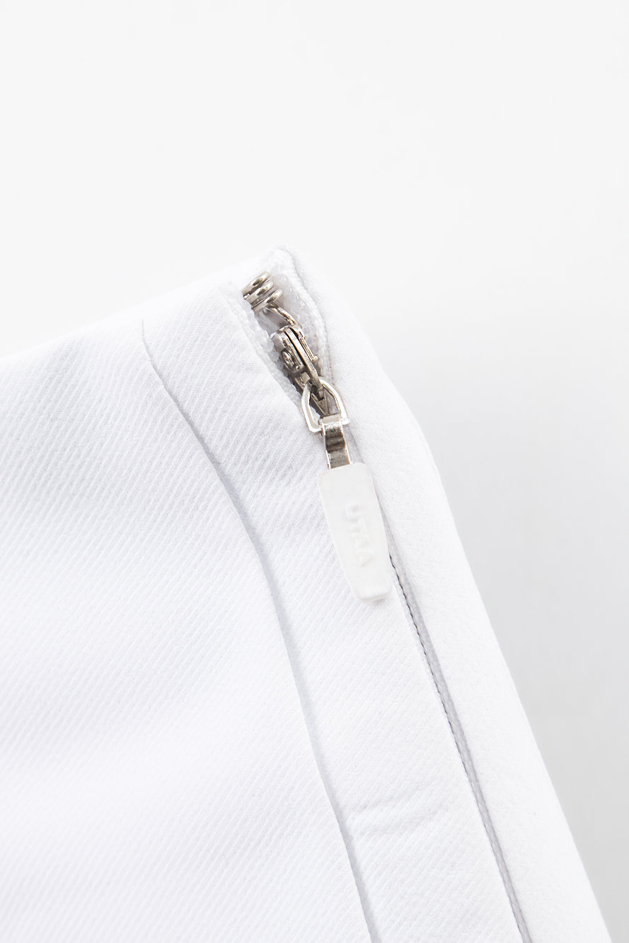 UTAA クレストゴールデンエッジプリーツスカート ホワイト : Women's