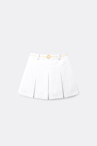 UTAA クレストゴールデンシンボルポケットプリーツスカート ホワイト : Women's