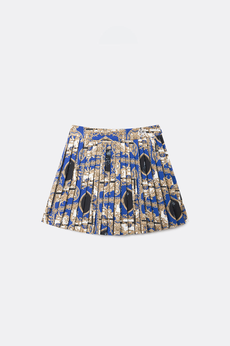 UTAA プリーツスカート バロック柄 UTAA カラーシーズンバロックプリーツスカート : Women's