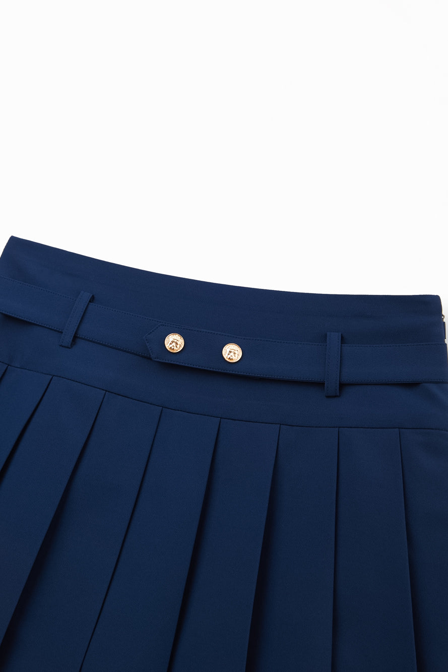 UTAA ドゥカットギルトロゴベルトプリーツスカート : Women's