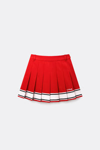 UTAA Candy-coloredTapeプリーツスカート レッド : Women's