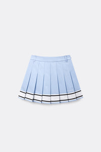 UTAA Candy-coloredTapeプリーツスカート スカイブルー : Women's