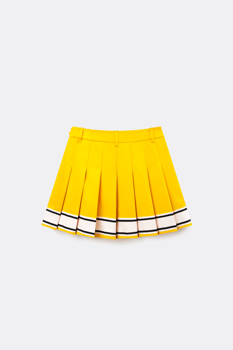UTAA Candy-coloredTapeプリーツスカート イエロー : Women's