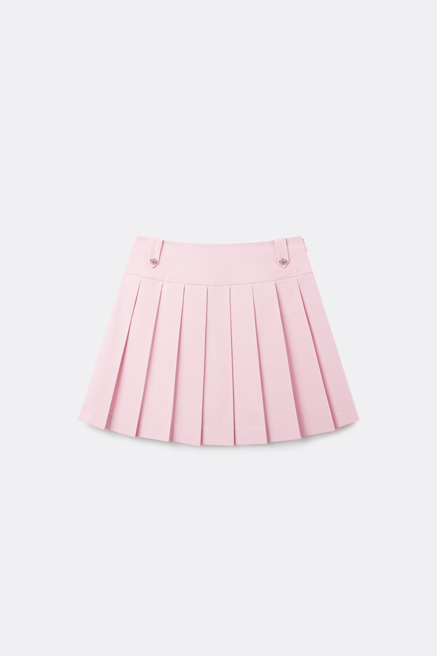 UTAA Laurelシンボルエンブレムカラープリーツスカート ライトピンク : Women's
