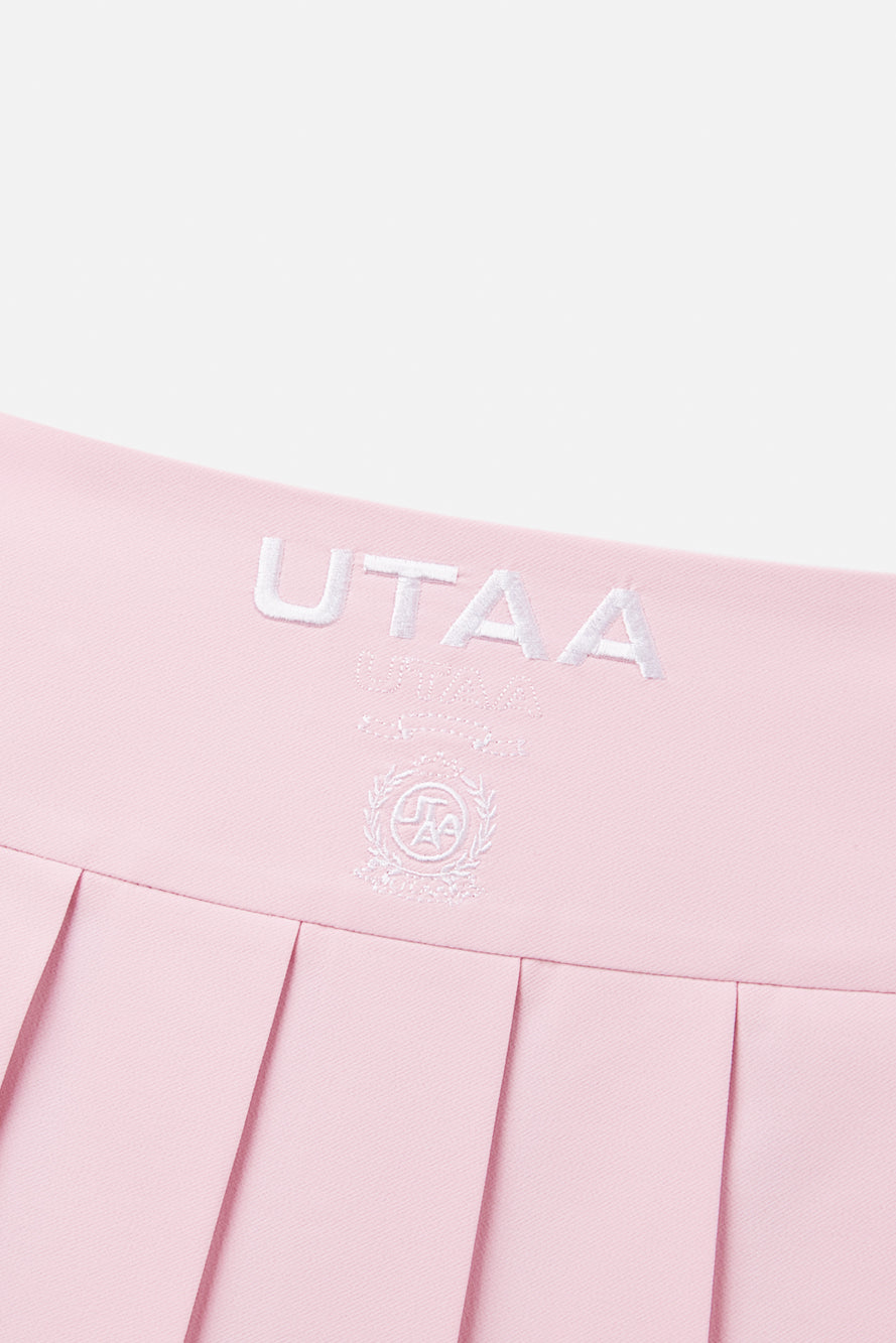 UTAA Laurelシンボルエンブレムカラープリーツスカート ライトピンク : Women's