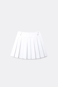 UTAA Laurelシンボルエンブレムカラープリーツスカート ホワイト : Women's