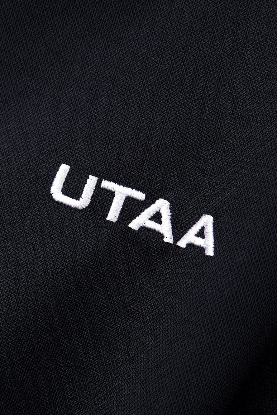 UTAA RuffleコンターラインPKシャツ ブラック : Women's
