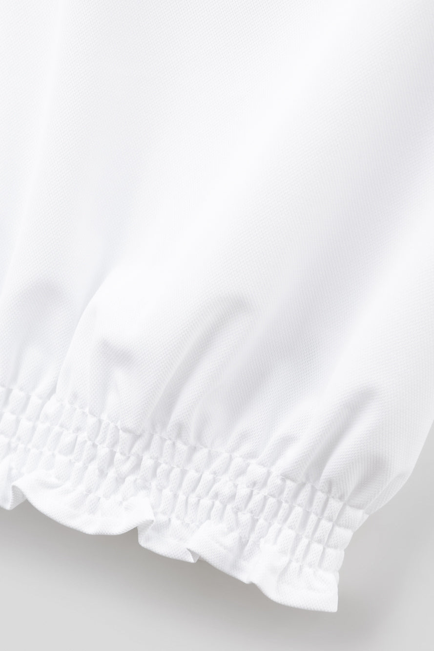 UTAA RuffleコンターラインPKシャツ ホワイト : Women's