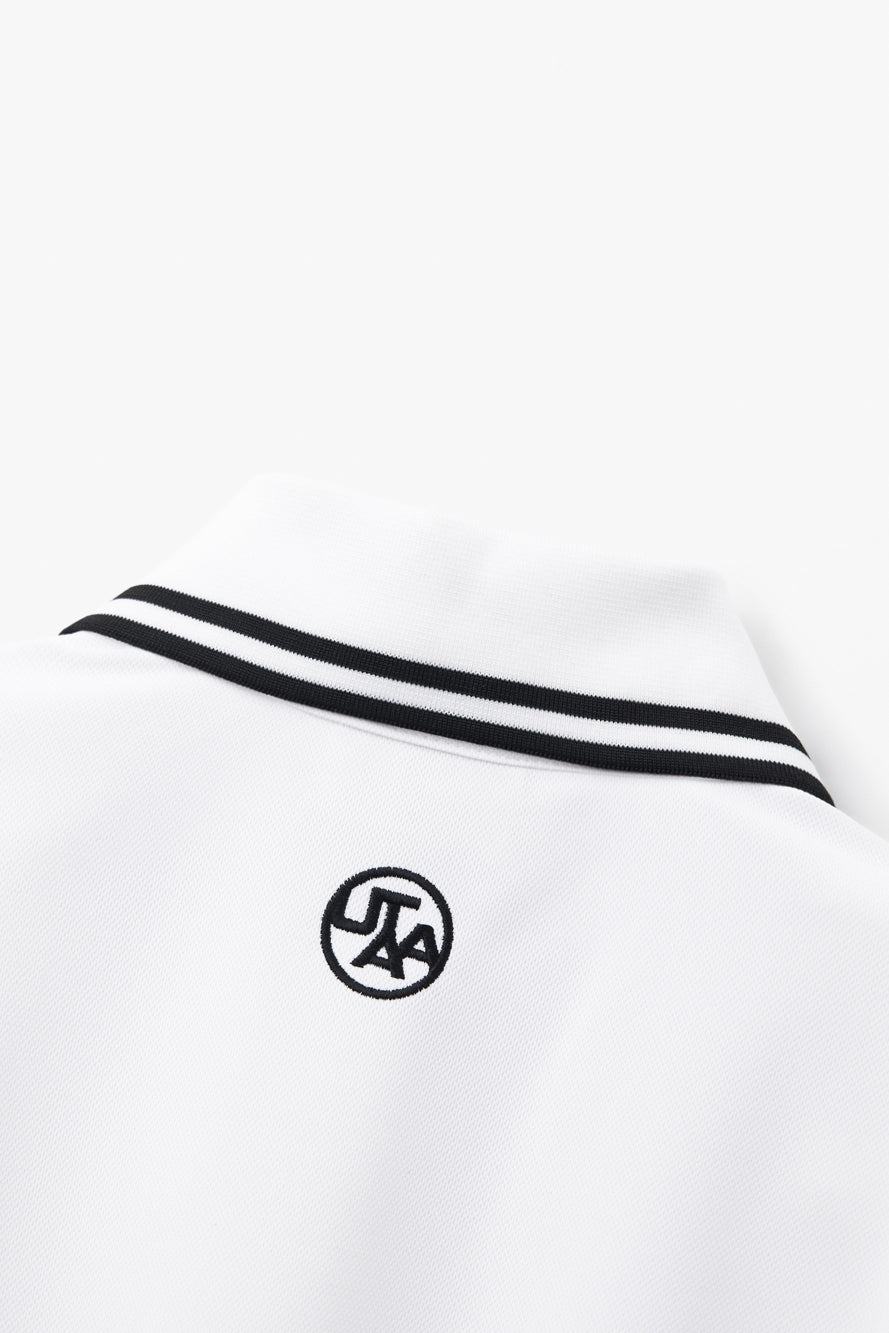 UTAA RuffleコンターラインPKシャツ ホワイト : Women's