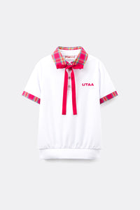 UTAA ポップカラータイタータンチェックPKティー ピンク : Women's