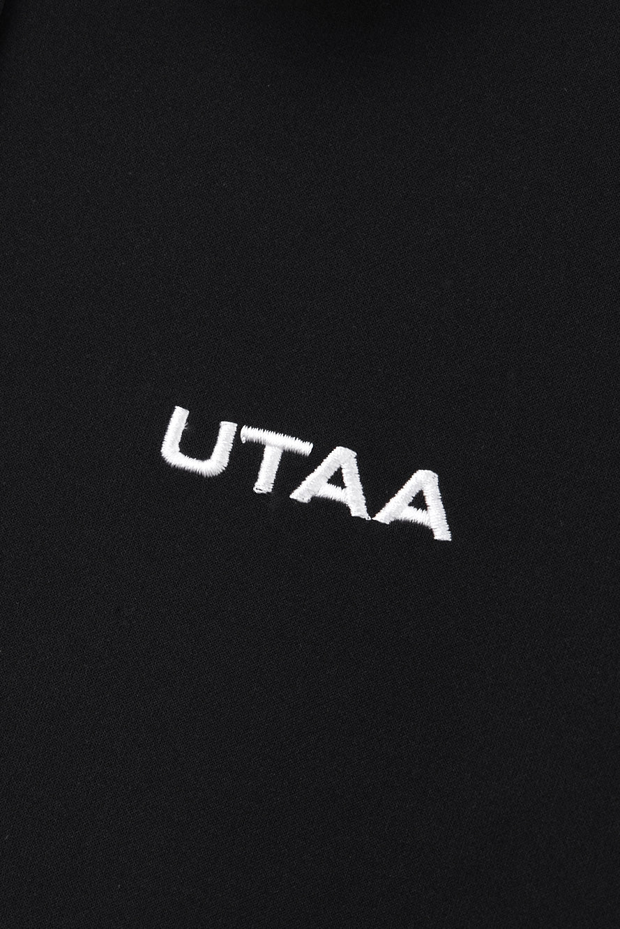 UTAA ペタラインワイドCollarPKTシャツ ブラック : Women's