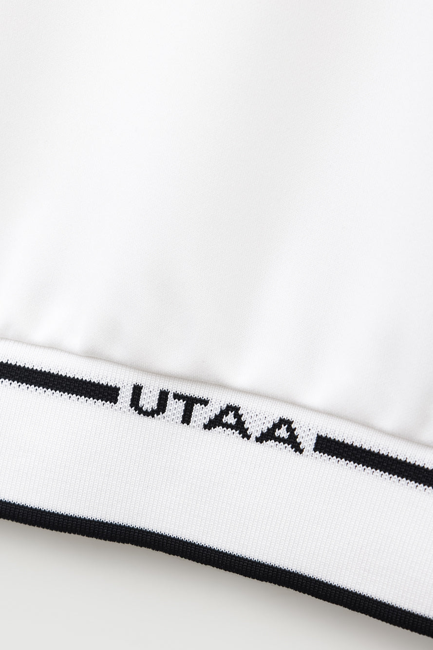 UTAA ペタラインワイドCollarPKTシャツ ホワイト : Women's