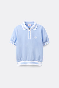 UTAA オーシャニックデュアルラインZip-upPKTシャツ スカイブルー : Women's