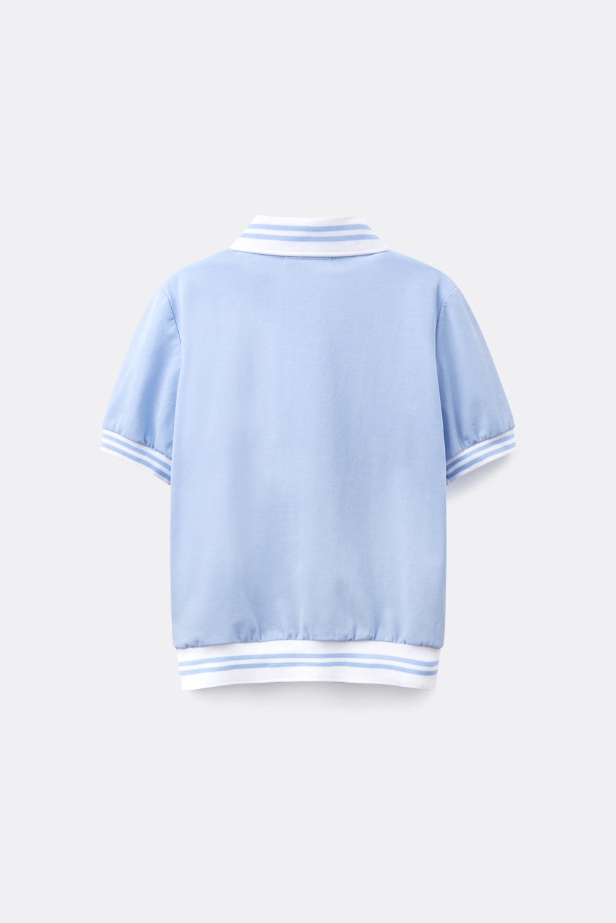 UTAA オーシャニックデュアルラインZip-upPKTシャツ スカイブルー : Women's