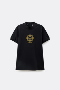 UTAA クレストゴールデンパンサータートルネックティー ブラック : Women's