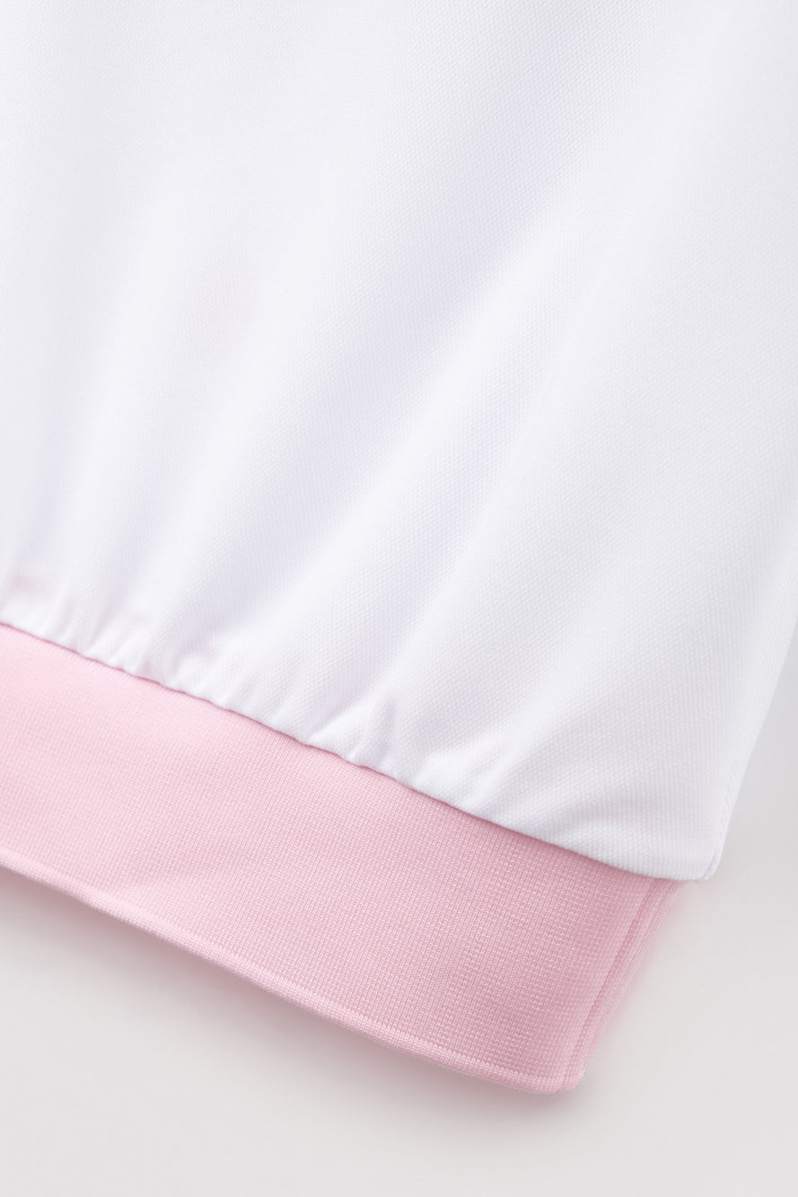 UTAA カラーシーズンバロックタイPKTシャツ ライトピンク : Women's