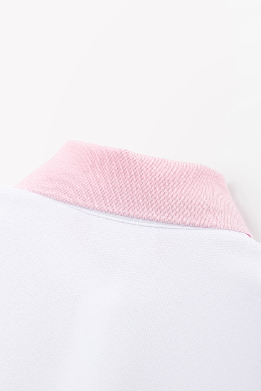 UTAA カラーシーズンバロックタイPKTシャツ ライトピンク : Women's