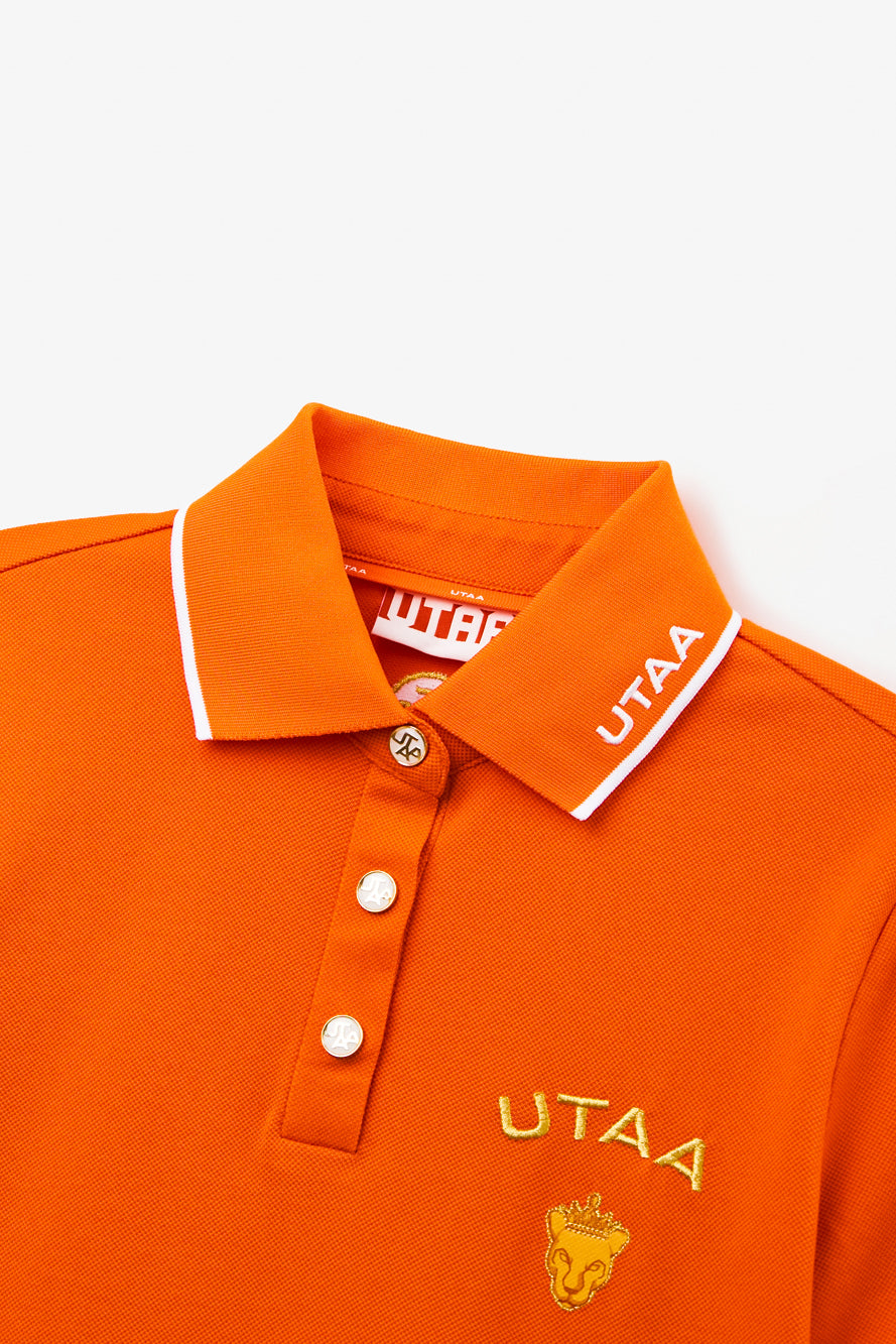 UTAA PrismゴールデンPanterPKシャツ オレンジ : Women's