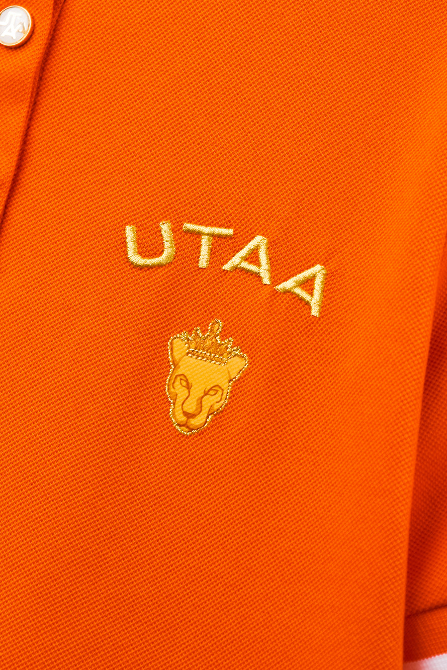 UTAA PrismゴールデンPanterPKシャツ オレンジ : Women's