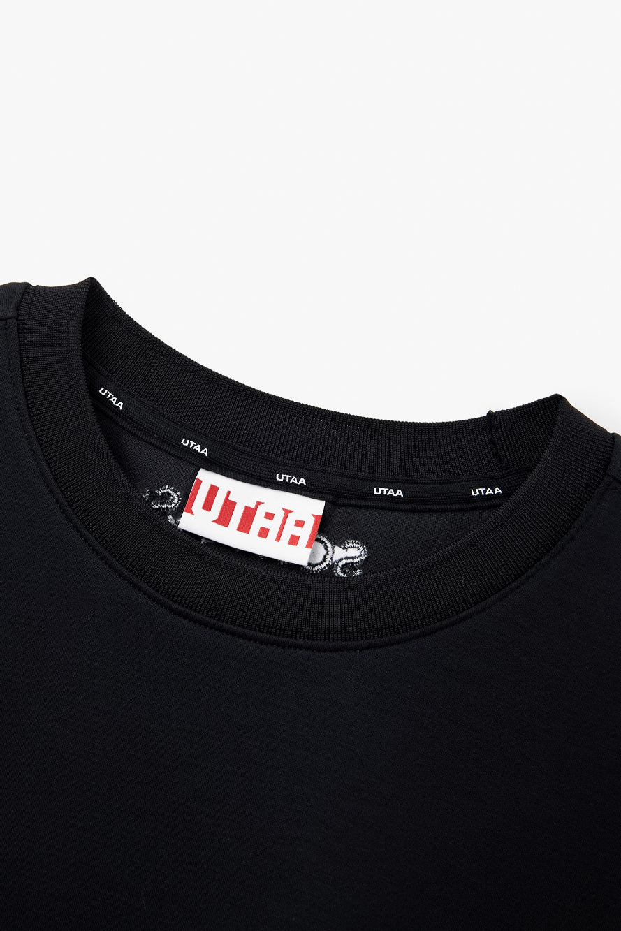 UTAA タイポカラーロゴベーシックTシャツ ブラック : Men's