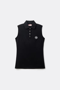 UTAA イーズシンボルボタンPKスリーブレス ブラック : Women's