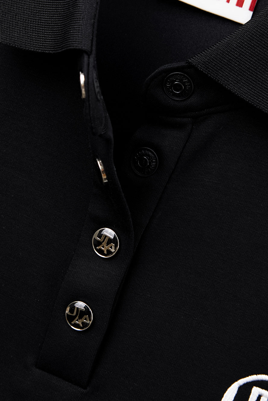 UTAA イーズシンボルボタンPKスリーブレス ブラック：レディース