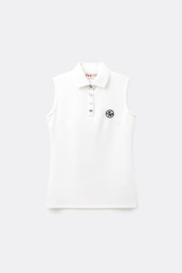 UTAA イーズシンボルボタンPKスリーブレス ホワイト : Women's