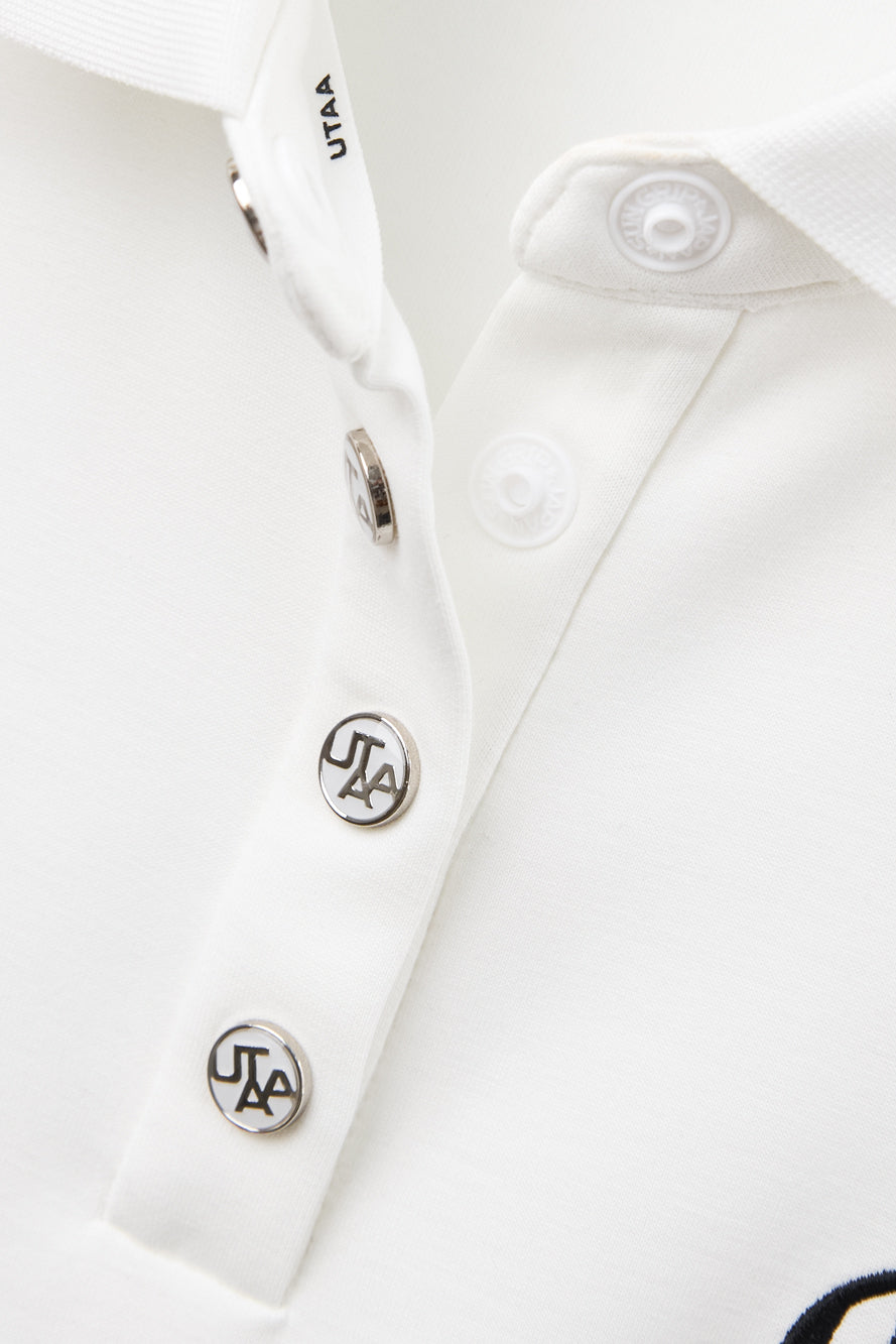 UTAA イーズシンボルボタンPKスリーブレス ホワイト：レディース