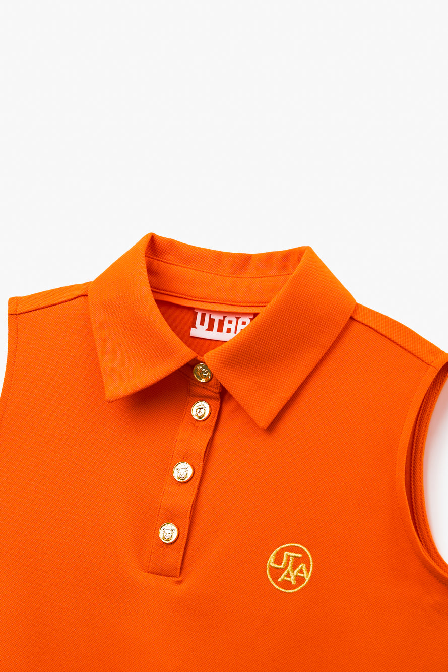 UTAA ドゥカットギルトロゴPKスリーブレス オレンジ : Women's