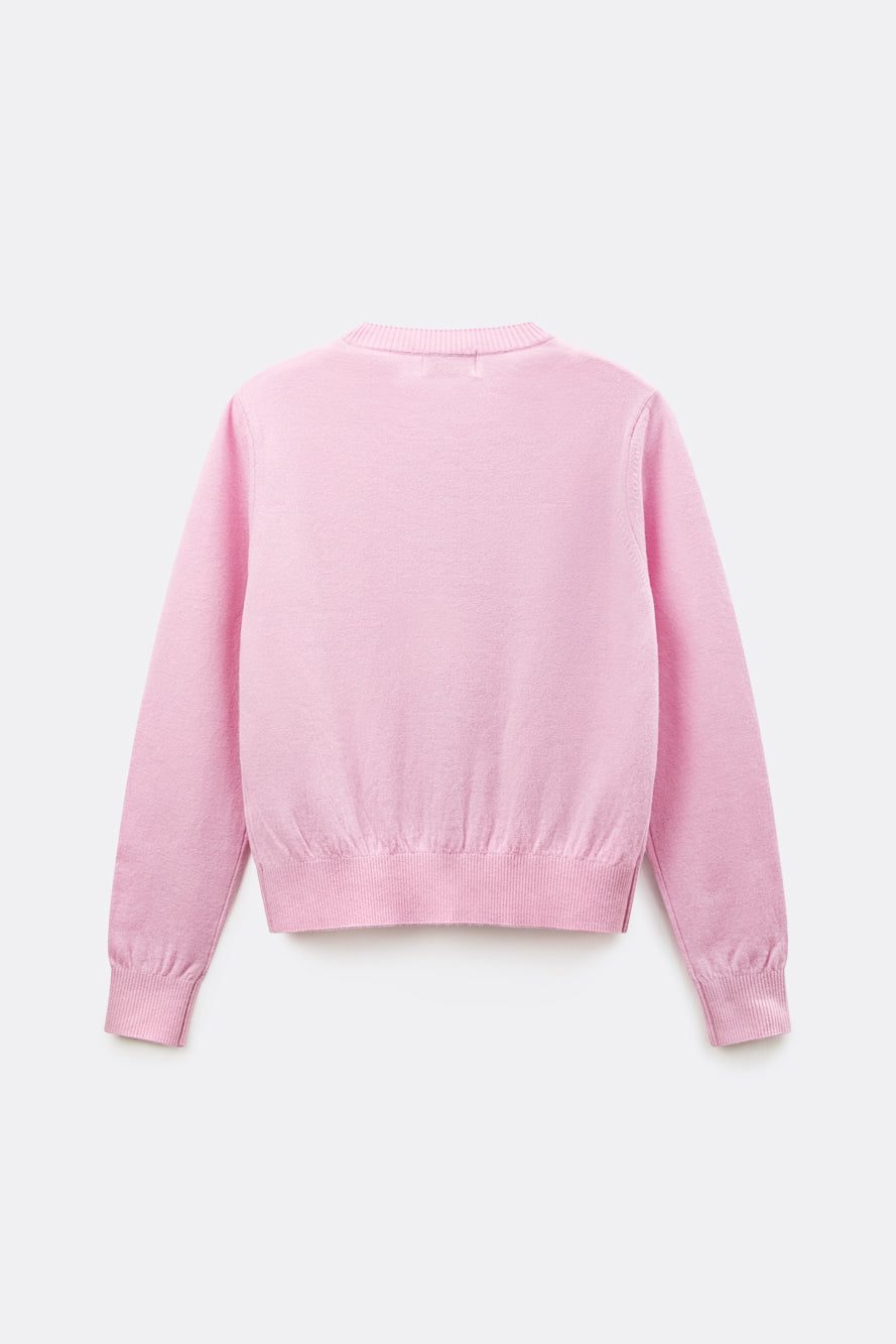 UTAA アーガイルウールブレンドニットカーディガン ライトピンク : Women's